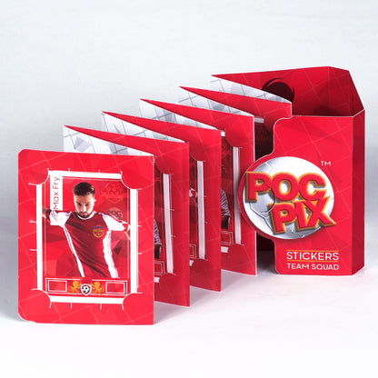 Pocket TCG Football Sticker Collection Book : Red & White