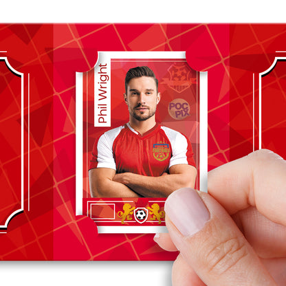 Pocket TCG Football Sticker Collection Book : Red & White