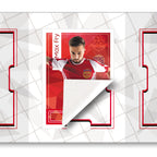 Pocket TCG Football Sticker Collection Book : Red & White & White