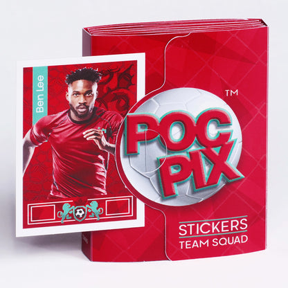Pocket Football Sticker Collection Book : Red