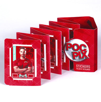 Pocket Football Sticker Collection Book : Red