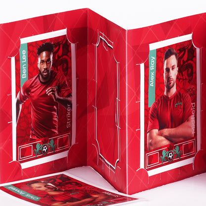 Pocket Football Sticker Collection Book : Red