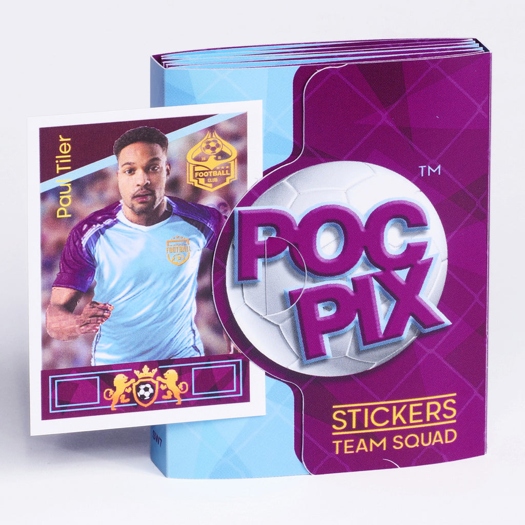 Pocket TCG Football Sticker Collection Book : Claret & Blue