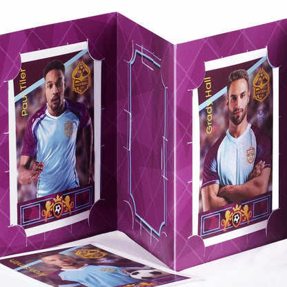 Pocket TCG Football Sticker Collection Book : Claret & Blue