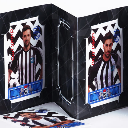 Pocket TCG Football Sticker Collection Book : Black White