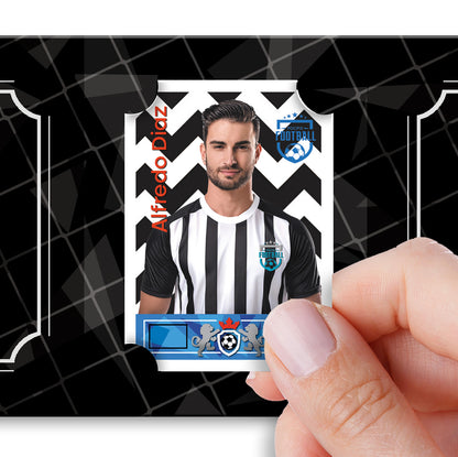 Pocket TCG Football Sticker Collection Book : Black White