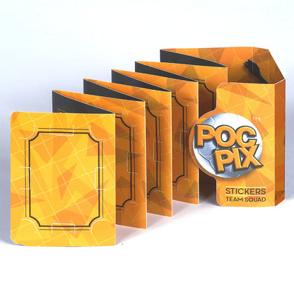 Pocket TCG Football Sticker Collection Book : Black, Gold Orange