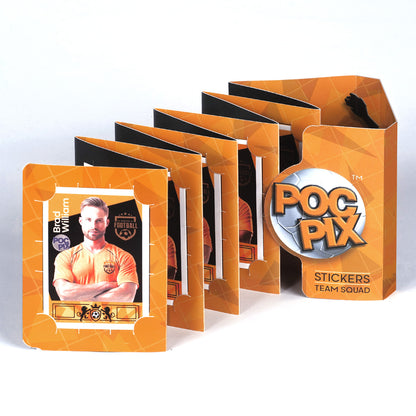 Pocket TCG Football Sticker Collection Book : Black, Gold Orange