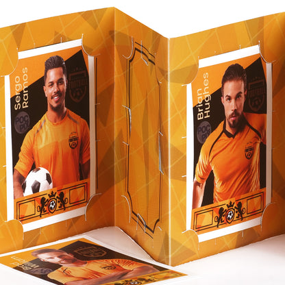 Pocket TCG Football Sticker Collection Book : Black, Gold Orange
