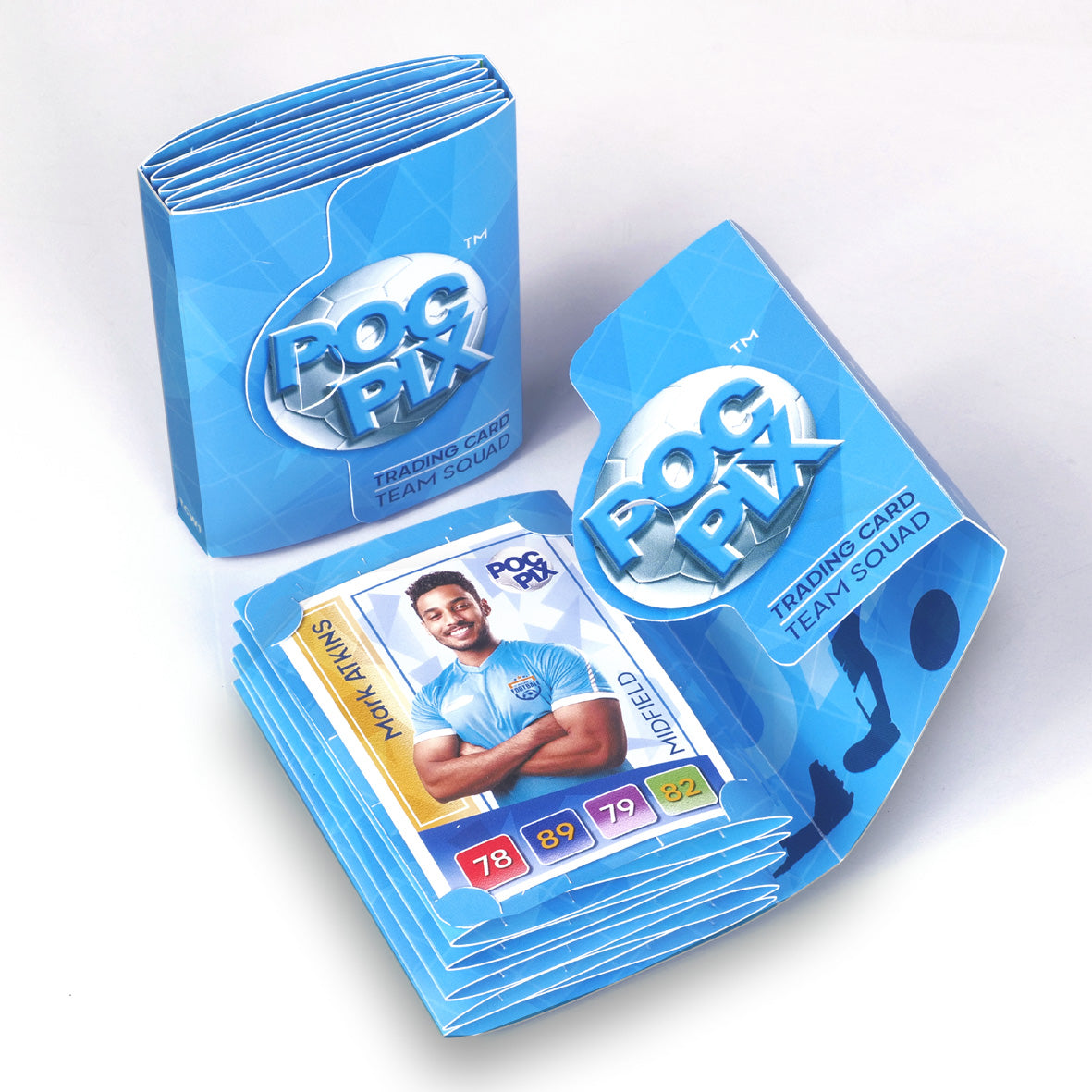 Mini Pocket Sky Blue Football Trading Card Folder or  Album Wallet for Manchester City , Coventry City, Sydney FC etc