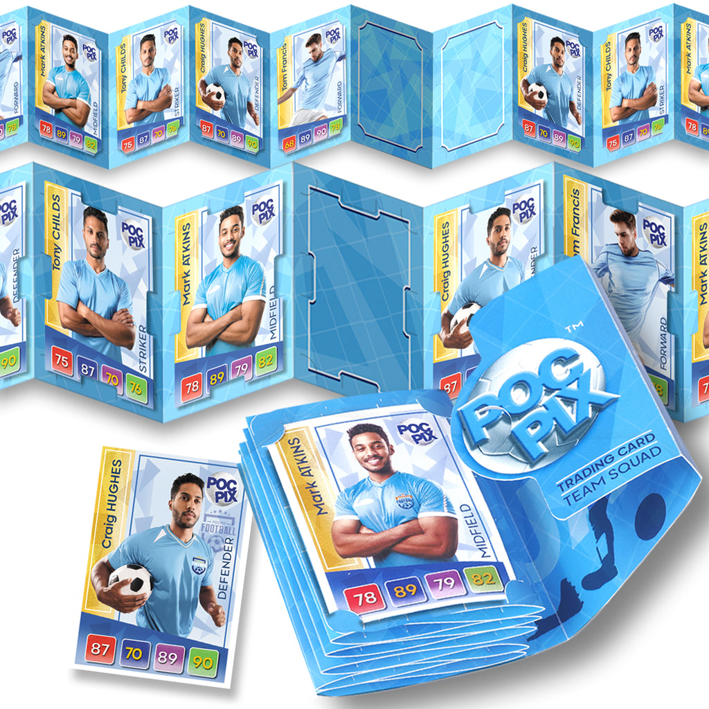 Pocket Trading Card Binder: Football Team: Sky Blue