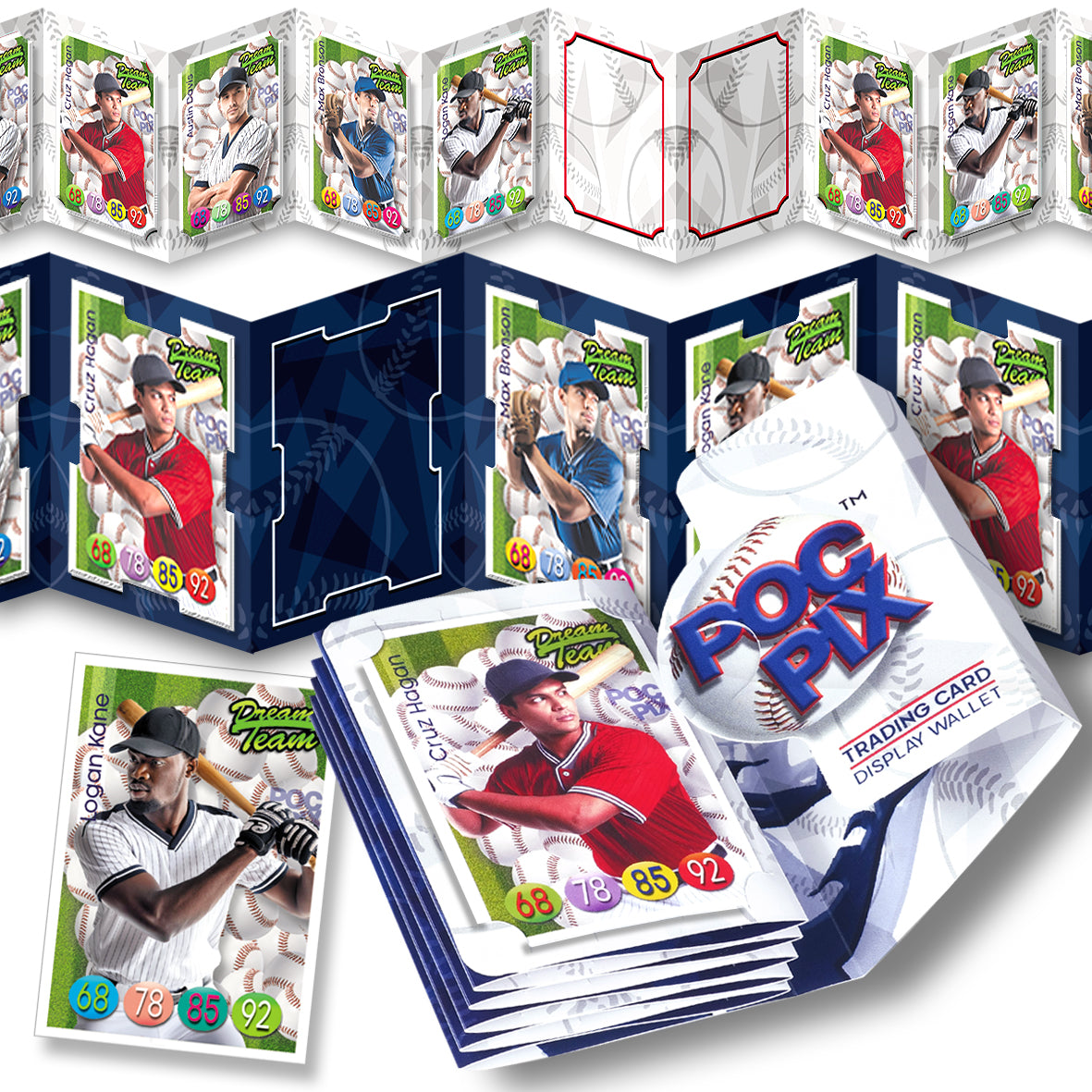 Pocket Trading Card Binder Album : Baseball All-Stars