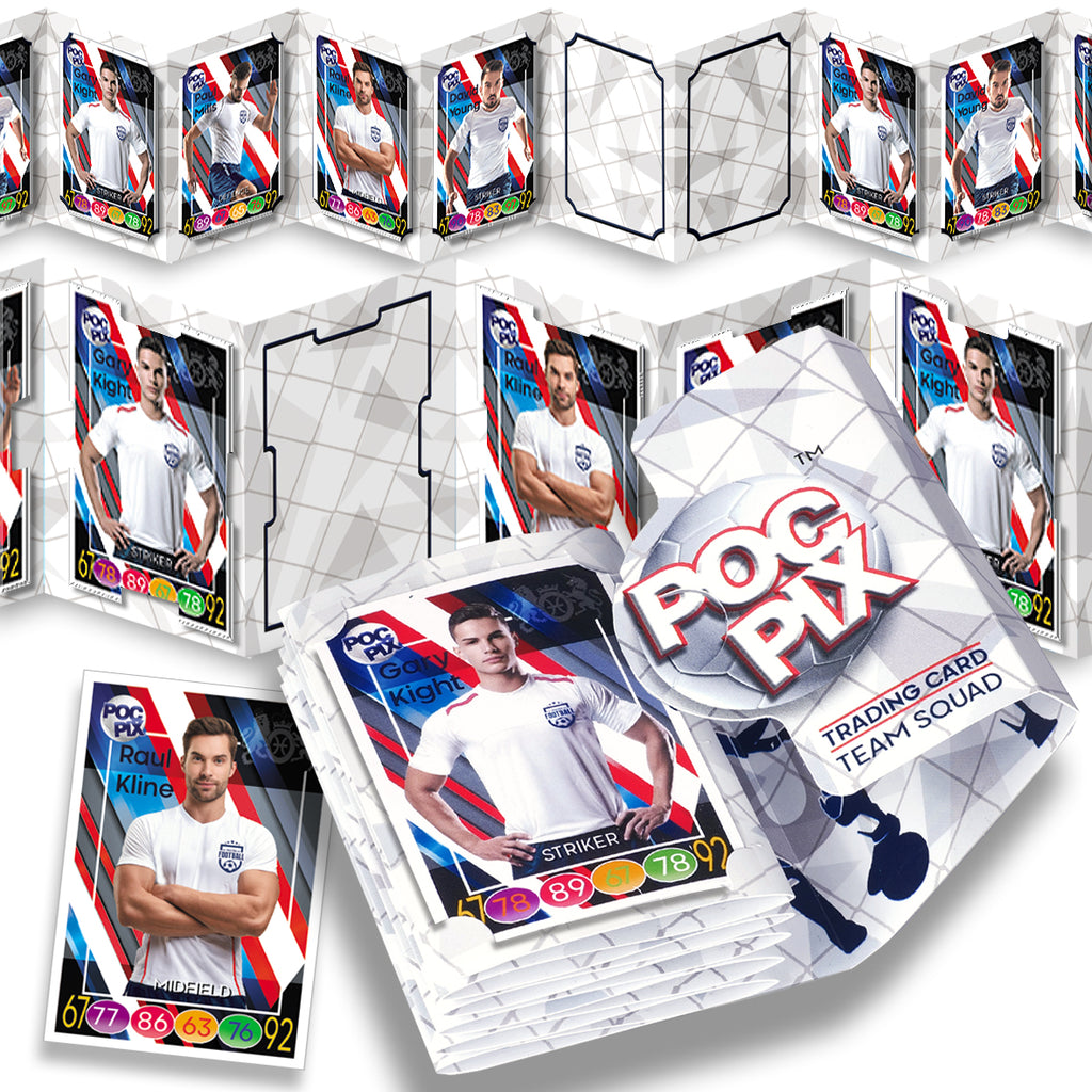 Pocket Trading Card Binder : Football Team : Navy & White