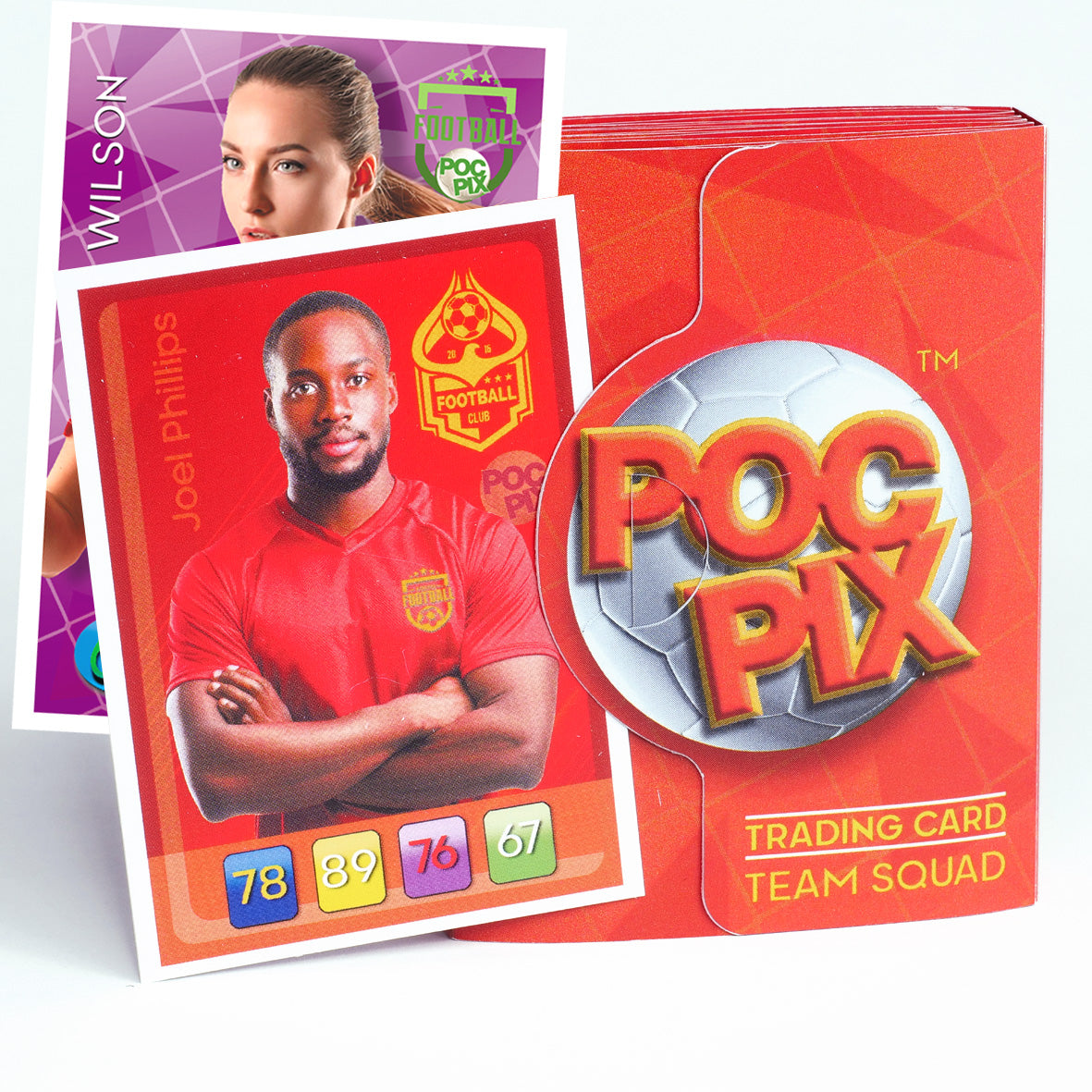 Pocket Trading Card Binder : Football Team : Red Gold