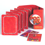 Pocket Trading Card Binder : Football Team : Red Gold