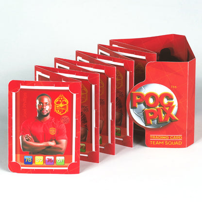 Pocket Trading Card Binder : Football Team : Red Gold