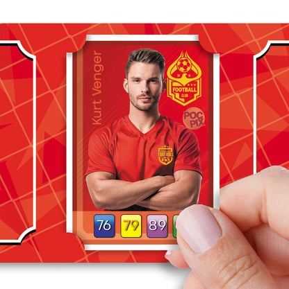 Pocket Trading Card Binder : Football Team : Red Gold