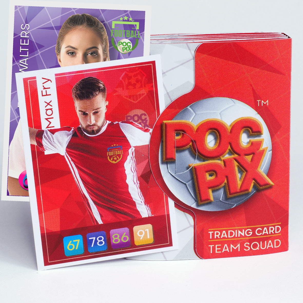 Pocket Trading Card Binder : Football Team : Red White