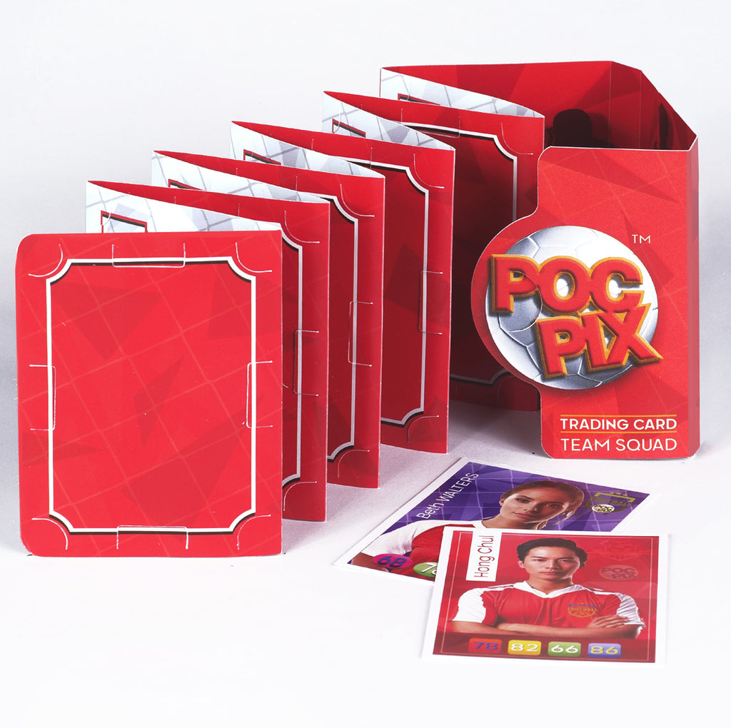 Pocket Trading Card Binder : Football Team : Red White