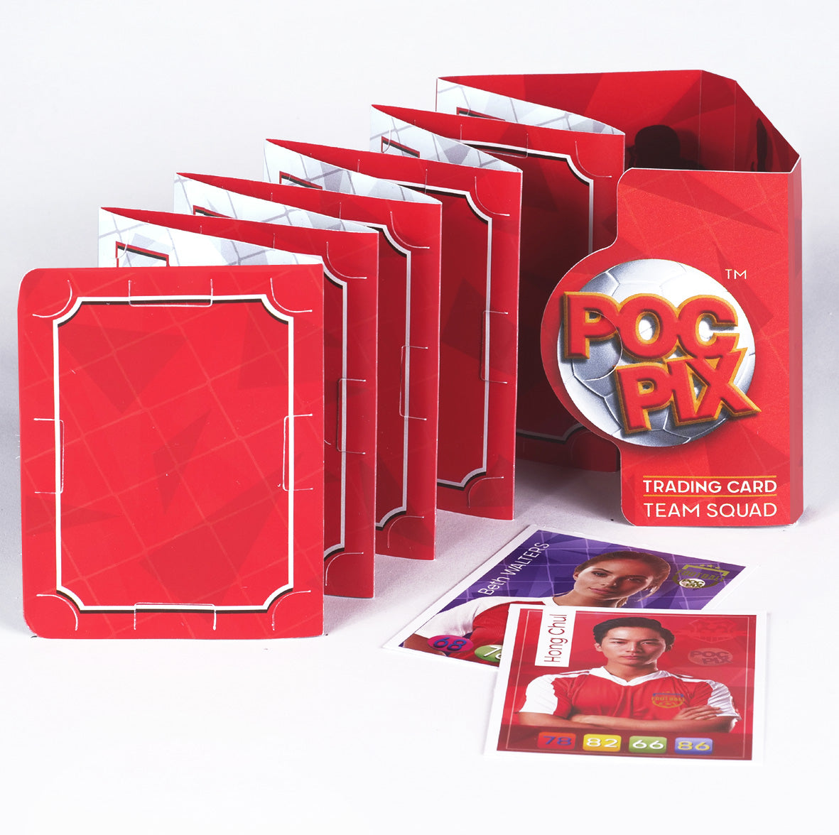 Pocket Trading Card Binder : Football Team : Red White