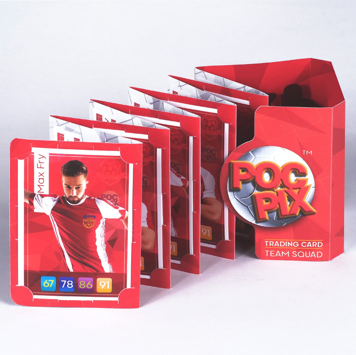 Pocket Trading Card Binder : Football Team : Red White