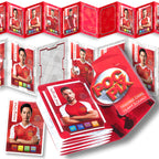 Pocket Trading Card Binder : Football Team : Red White