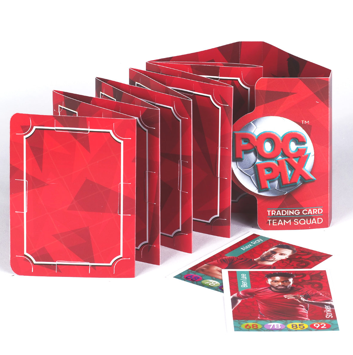 Pocket Trading Card Binder Display : Football Team : Red