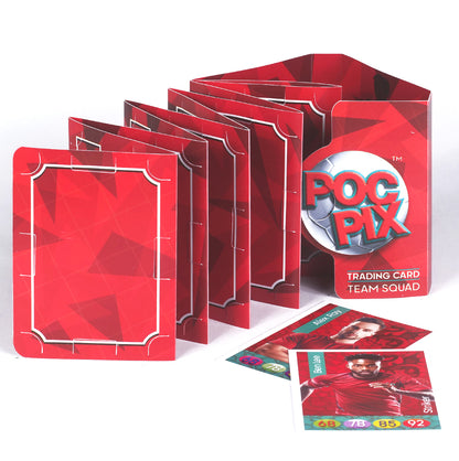 Pocket Trading Card Binder Display : Football Team : Red