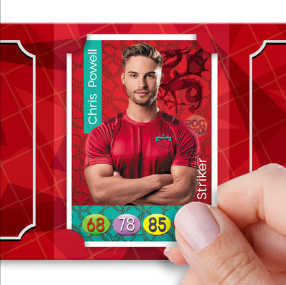Pocket Trading Card Binder Display : Football Team : Red