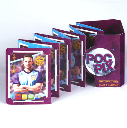 Pocket Trading Card Binder Display : Football : Purple Blue