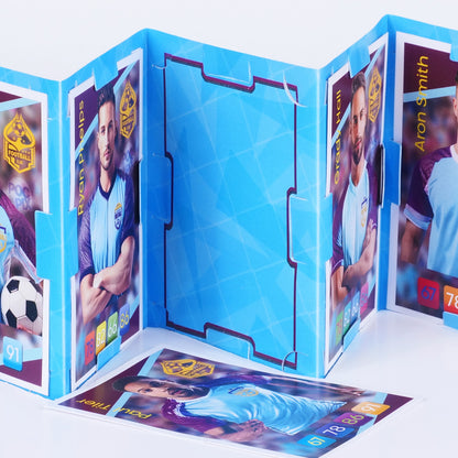 Pocket Trading Card Binder Display : Football : Purple Blue