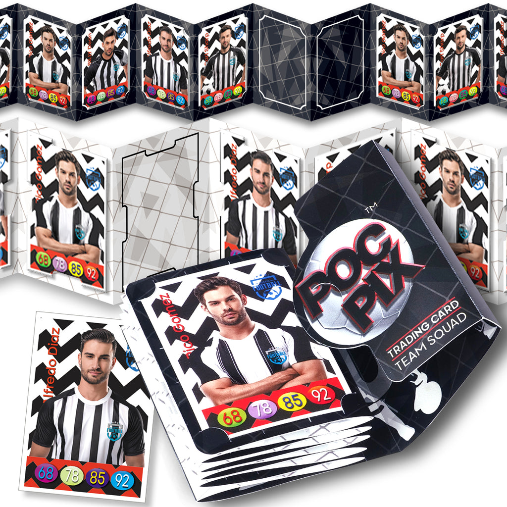 Pocket Trading Card Binder : Football : Black White