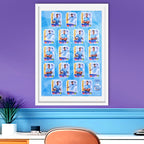 Trading Card Binder Wall Sheet : Teams or All-Stars : Sky Blue