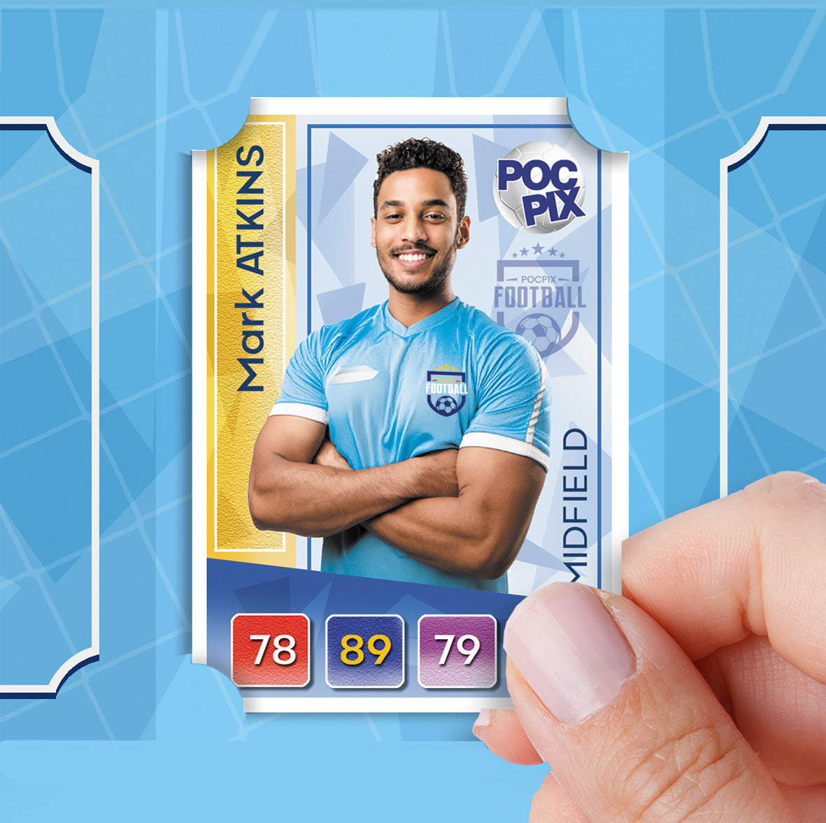 Trading Card Poster : Team Sheet : Teams or All-Stars : Sky Blue