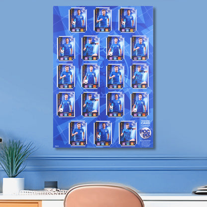 Trading Card Poster: Team Sheet : Teams or All-Stars : Royal Blue