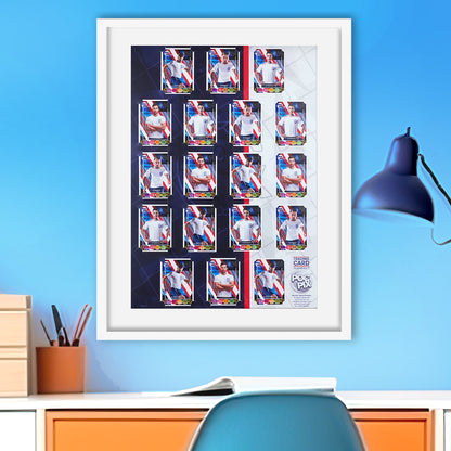 Trading Card Poster : Team Sheet : Teams / All-Stars : Royal Blue & white