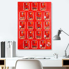 Trading Card Poster Display : Team Sheet : Teams or All-Stars - Red & Gold