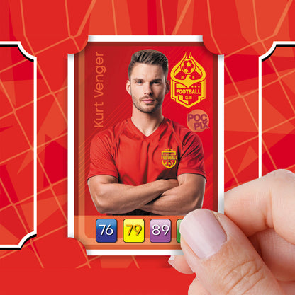 Trading Card Poster : Team Sheet : Teams or All-Stars : Red & Gold