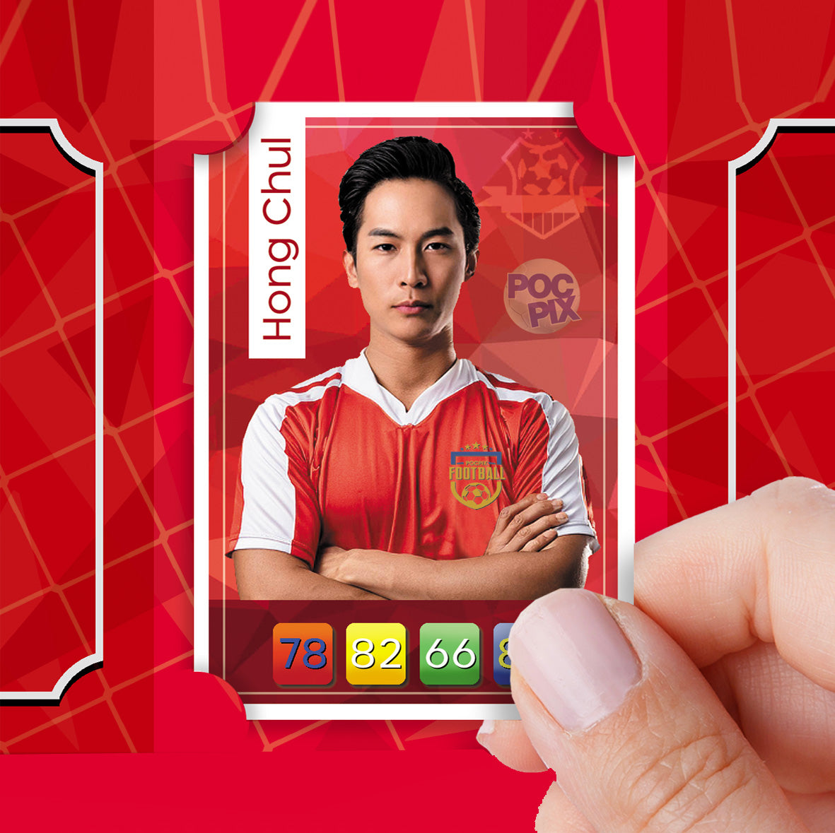 Trading Card Poster : Team Sheet : Teams or All-Stars : Red & White