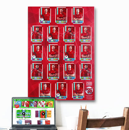 Trading Card Poster : Team Sheet : Teams or All-Stars : Red