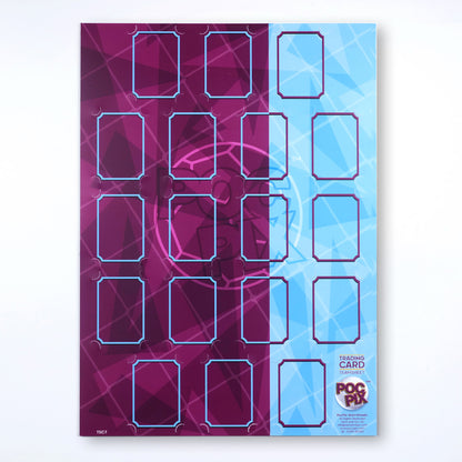 Trading Card Poster : Team Sheet : Teams or All-Stars :  Purple & Blue