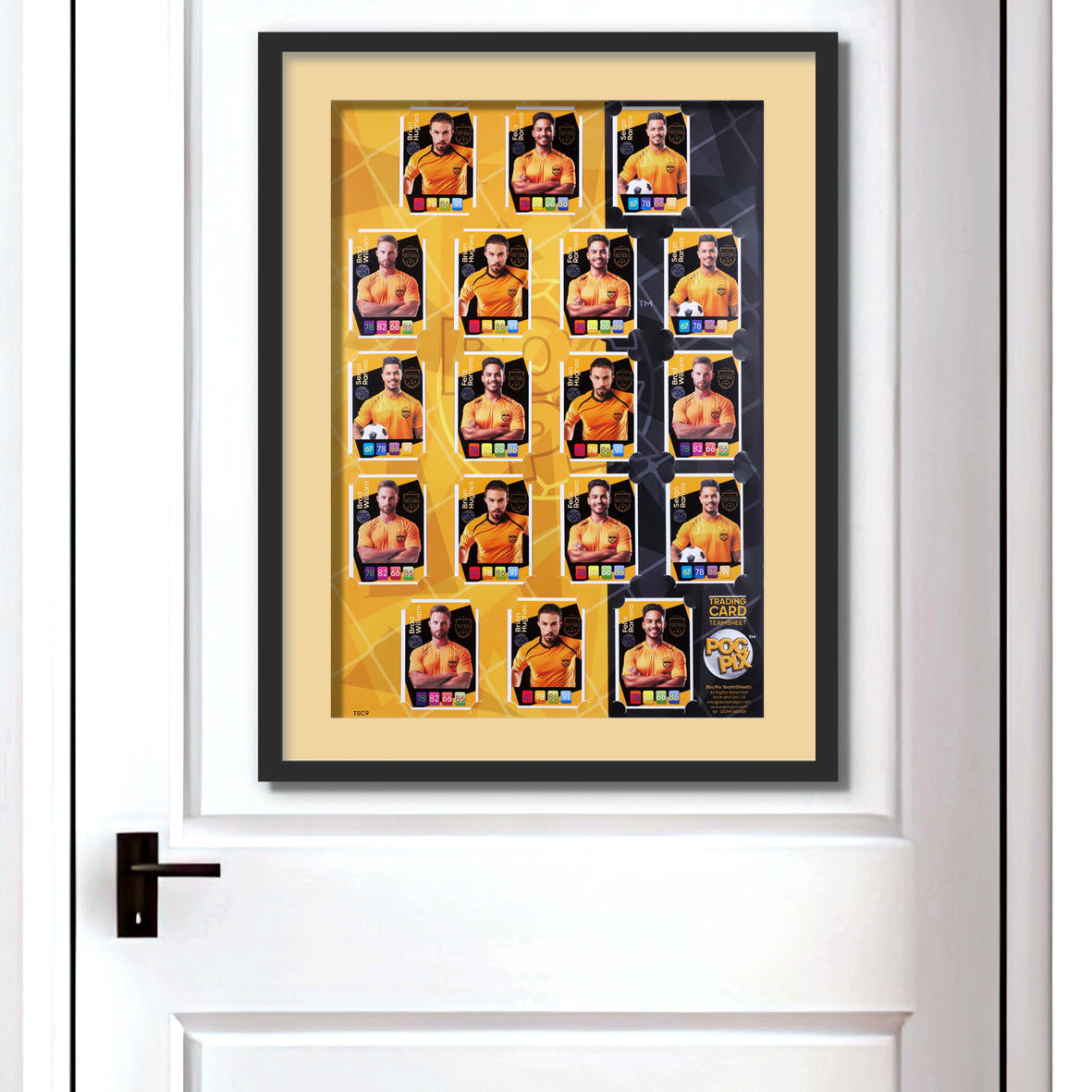 Trading Card Poster : Team Sheet : Teams or All-Stars : Orange / Gold & Black