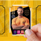 Trading Card Poster Display : Team Sheet : Teams or All-Stars - Orange / Gold & Black