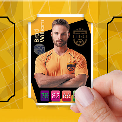Trading Card Poster : Team Sheet : Teams or All-Stars : Orange / Gold & Black
