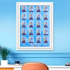 Football Sticker Poster : Binder Wall Sheet - Teams or All-Stars - Sky Blue