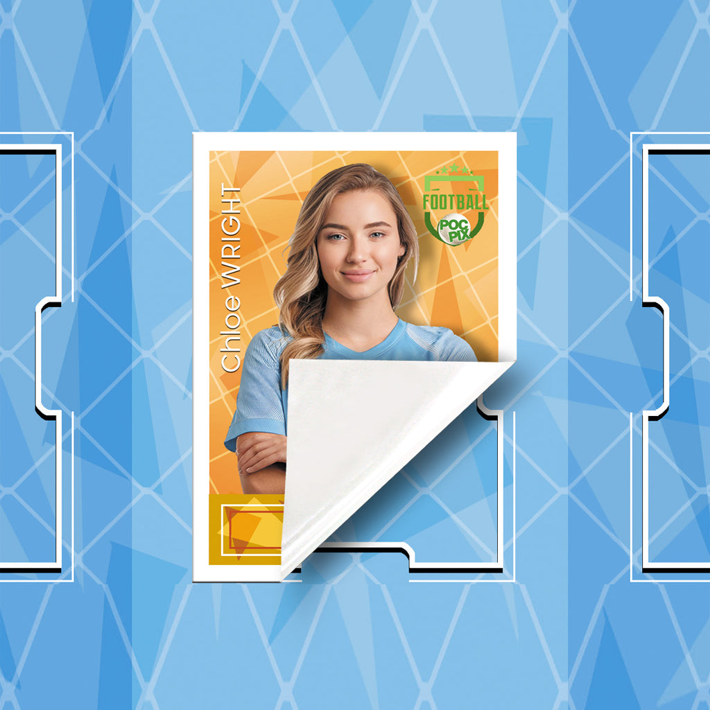 Football Sticker Poster : Binder Wall Sheet - Teams or All-Stars - Sky Blue