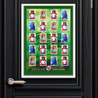 Football Sticker Poster : Team Sheet - Teams or All-Stars - Green