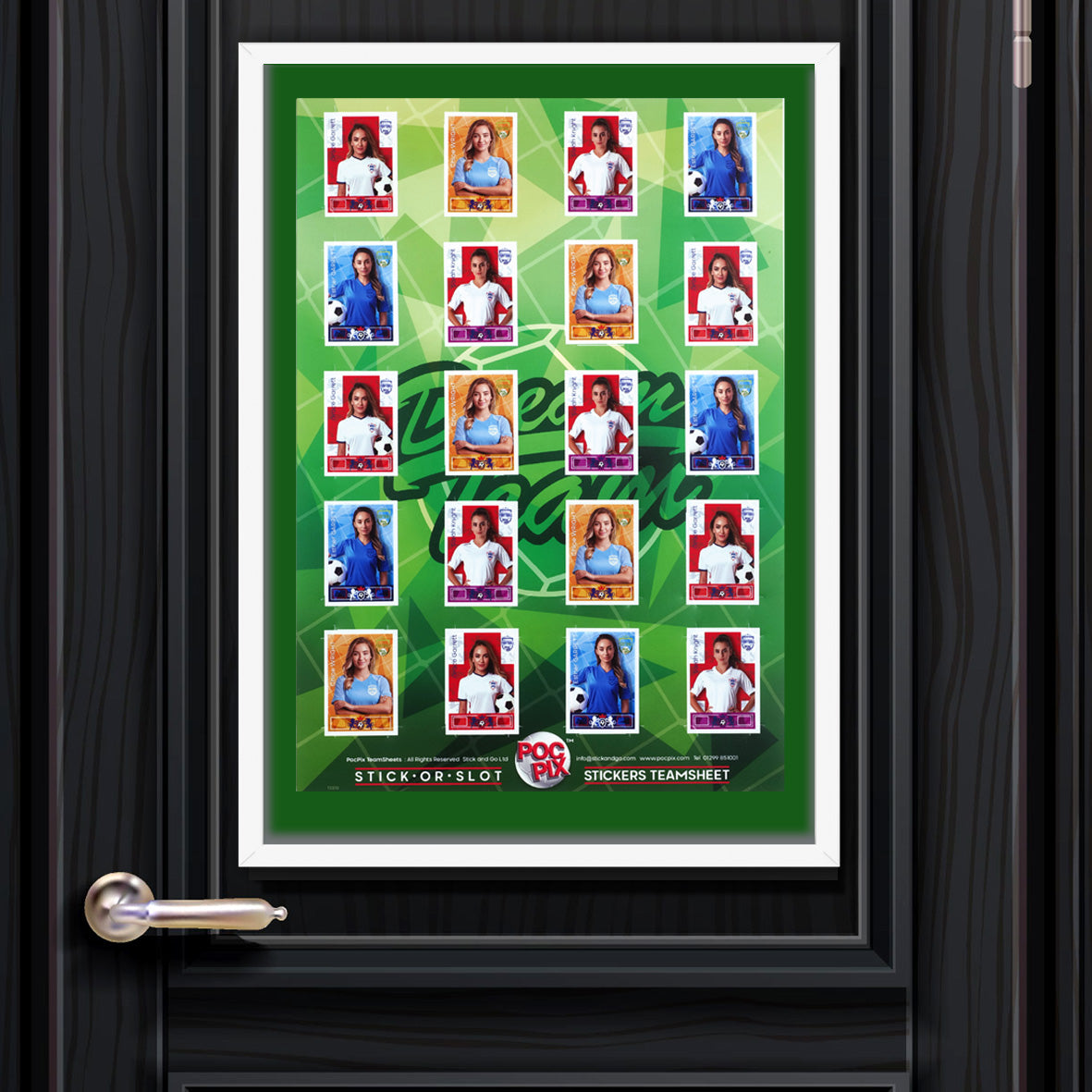 Sticker Poster : Team Sheet : Teams or All-Stars : Green