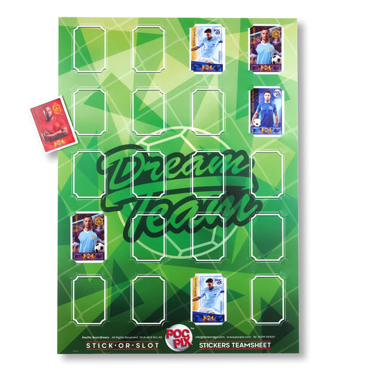 Sticker Poster : Team Sheet : Teams or All-Stars : Green