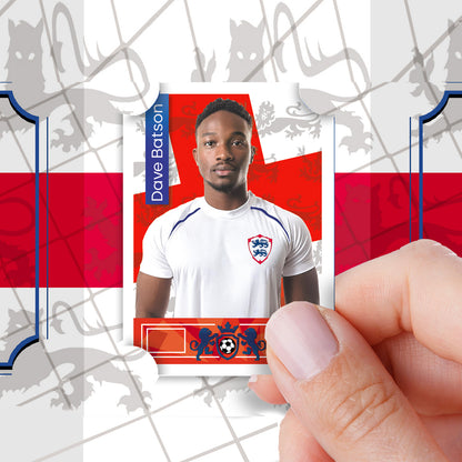 Sticker Poster : Team Sheet : Teams or All-Stars : England Squad